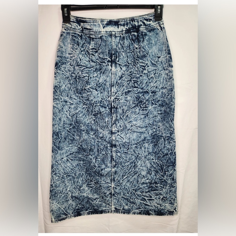 NWT Women's Midi Jean Skirt - Who What Wear - Blue Acid Wash, Sz 6 - Picture 4 of 4